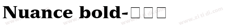 Nuance bold字体转换